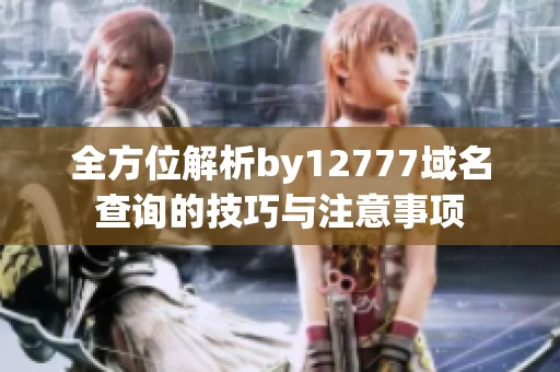 全方位解析by12777域名查询的技巧与注意事项