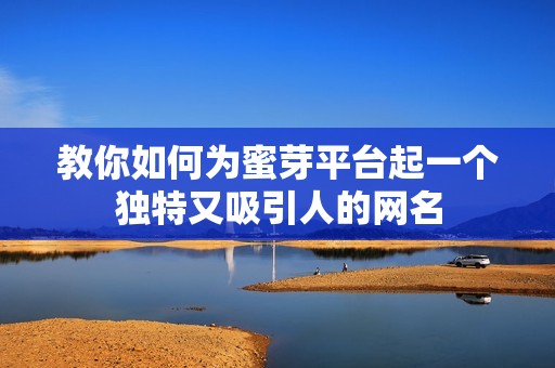 教你如何为蜜芽平台起一个独特又吸引人的网名