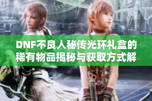 DNF不良人秘传光环礼盒的稀有物品揭秘与获取方式解析