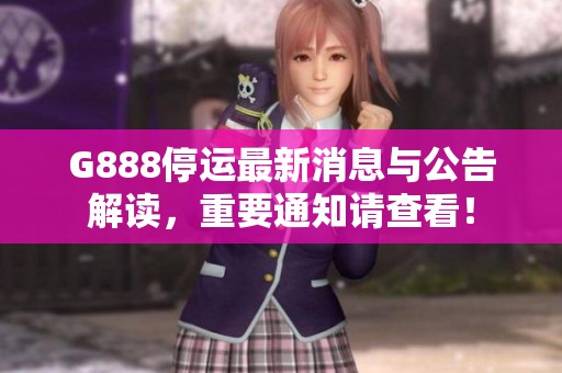 G888停运最新消息与公告解读，重要通知请查看！