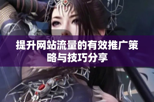 提升网站流量的有效推广策略与技巧分享