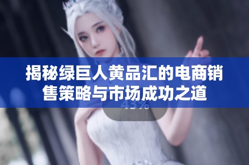 揭秘绿巨人黄品汇的电商销售策略与市场成功之道