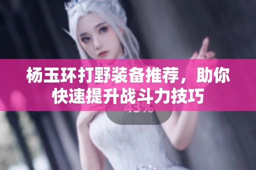 杨玉环打野装备推荐，助你快速提升战斗力技巧