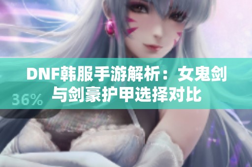 DNF韩服手游解析：女鬼剑与剑豪护甲选择对比
