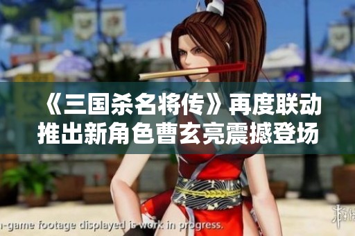 《三国杀名将传》再度联动推出新角色曹玄亮震撼登场