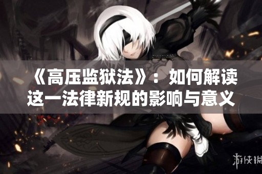 《高压监狱法》：如何解读这一法律新规的影响与意义
