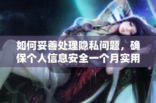 如何妥善处理隐私问题，确保个人信息安全一个月实用指南