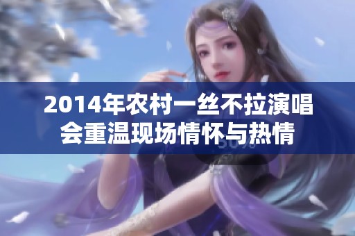 2014年农村一丝不拉演唱会重温现场情怀与热情