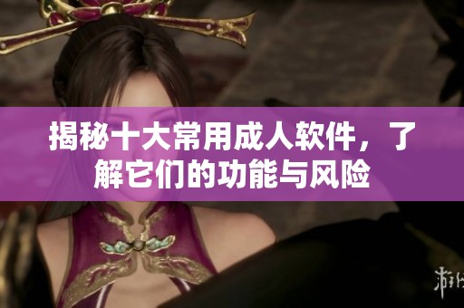 揭秘十大常用成人软件，了解它们的功能与风险