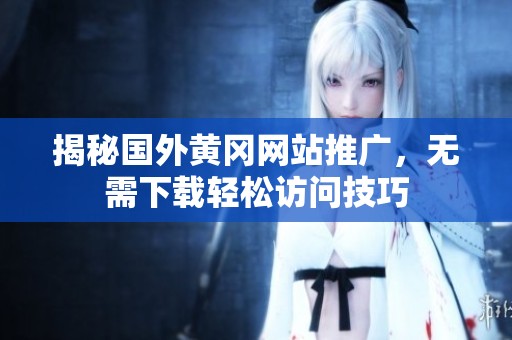 揭秘国外黄冈网站推广，无需下载轻松访问技巧