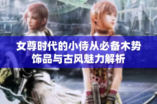 女尊时代的小侍从必备木势饰品与古风魅力解析