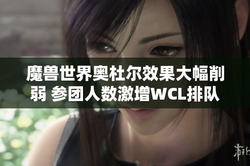 魔兽世界奥杜尔效果大幅削弱 参团人数激增WCL排队现象明显