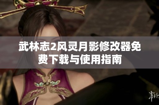 武林志2风灵月影修改器免费下载与使用指南