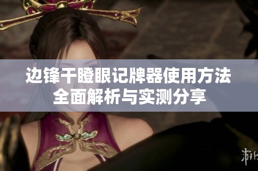 边锋干瞪眼记牌器使用方法全面解析与实测分享