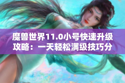 魔兽世界11.0小号快速升级攻略：一天轻松满级技巧分享