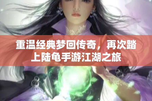 重温经典梦回传奇，再次踏上陆龟手游江湖之旅