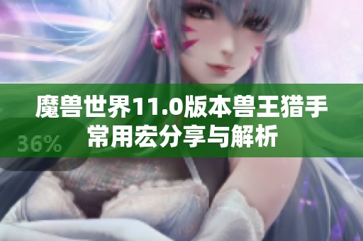 魔兽世界11.0版本兽王猎手常用宏分享与解析