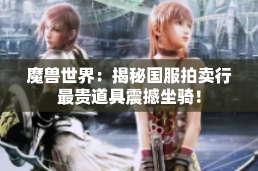 魔兽世界：揭秘国服拍卖行最贵道具震撼坐骑！