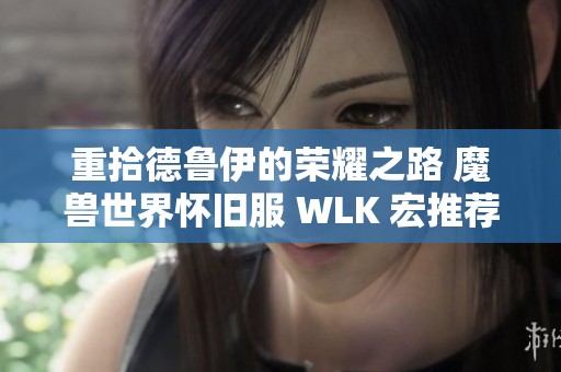 重拾德鲁伊的荣耀之路 魔兽世界怀旧服 WLK 宏推荐解析