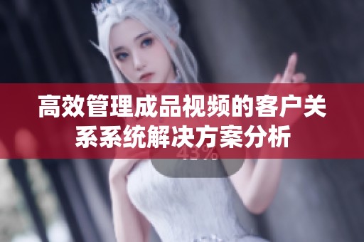 高效管理成品视频的客户关系系统解决方案分析