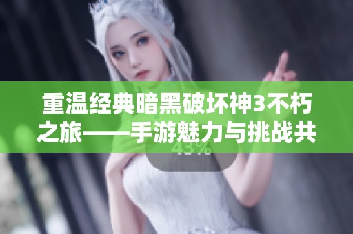 重温经典暗黑破坏神3不朽之旅——手游魅力与挑战共存