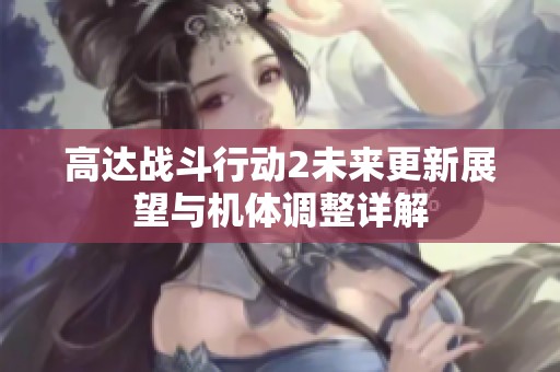 高达战斗行动2未来更新展望与机体调整详解