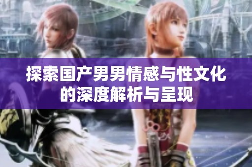 探索国产男男情感与性文化的深度解析与呈现