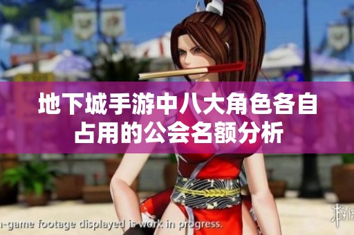 地下城手游中八大角色各自占用的公会名额分析