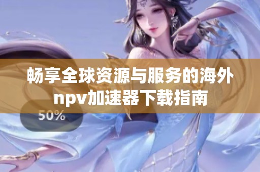 畅享全球资源与服务的海外npv加速器下载指南