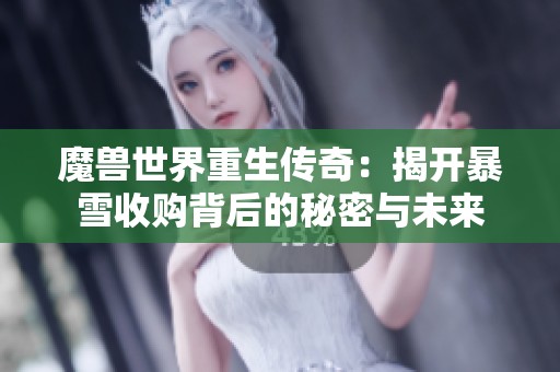 魔兽世界重生传奇：揭开暴雪收购背后的秘密与未来