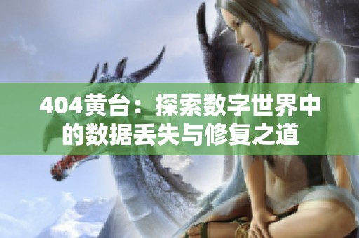 404黄台：探索数字世界中的数据丢失与修复之道