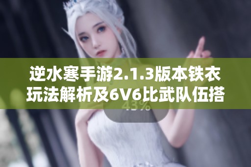 逆水寒手游2.1.3版本铁衣玩法解析及6V6比武队伍搭配建议