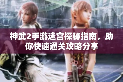 神武2手游迷宫探秘指南，助你快速通关攻略分享