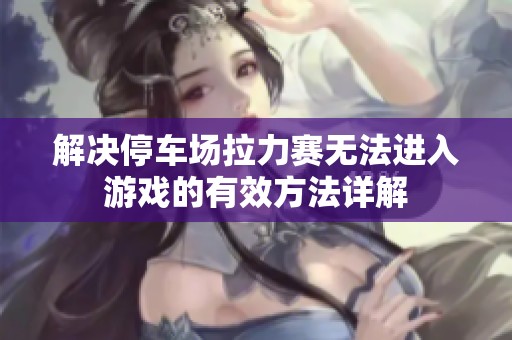 解决停车场拉力赛无法进入游戏的有效方法详解
