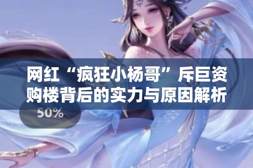 网红“疯狂小杨哥”斥巨资购楼背后的实力与原因解析