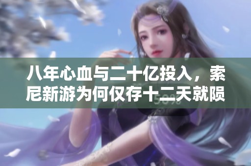 八年心血与二十亿投入，索尼新游为何仅存十二天就陨落