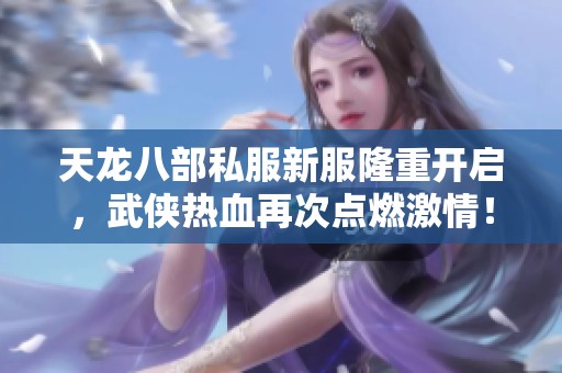 天龙八部私服新服隆重开启，武侠热血再次点燃激情！