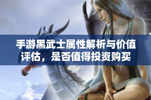 手游黑武士属性解析与价值评估，是否值得投资购买