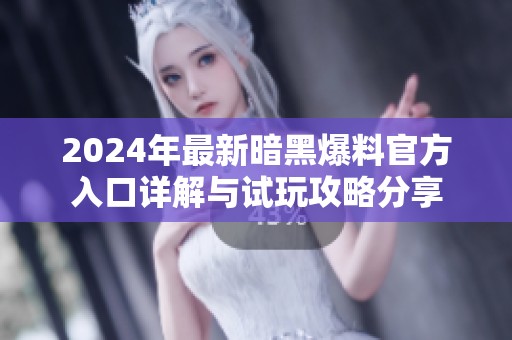 2024年最新暗黑爆料官方入口详解与试玩攻略分享