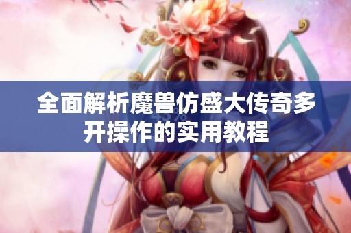 全面解析魔兽仿盛大传奇多开操作的实用教程