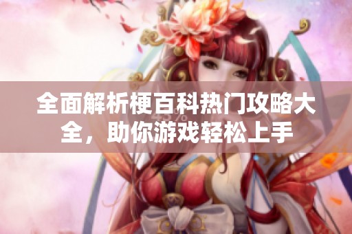 全面解析梗百科热门攻略大全，助你游戏轻松上手