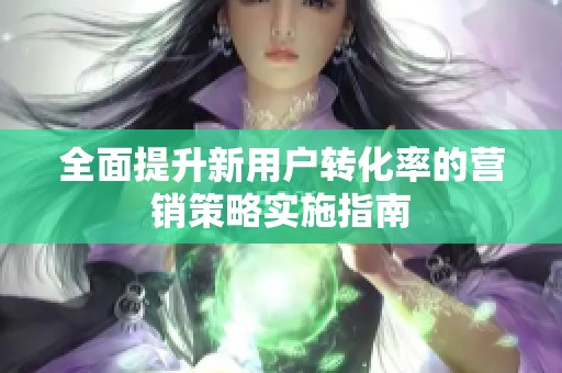 全面提升新用户转化率的营销策略实施指南