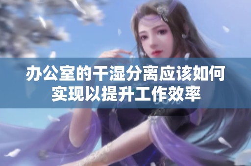办公室的干湿分离应该如何实现以提升工作效率