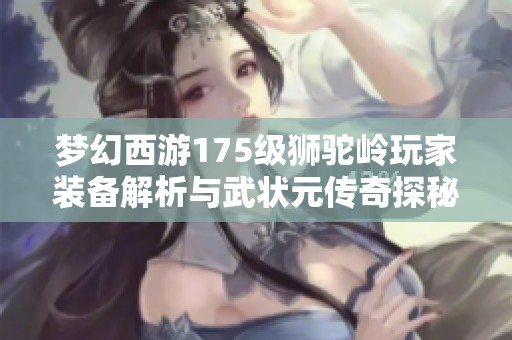 梦幻西游175级狮驼岭玩家装备解析与武状元传奇探秘