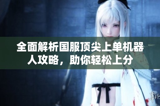 全面解析国服顶尖上单机器人攻略，助你轻松上分