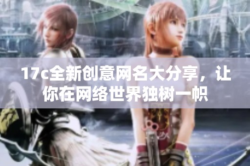 17c全新创意网名大分享，让你在网络世界独树一帜