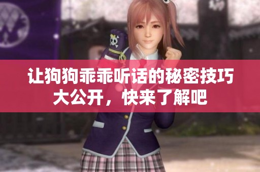 让狗狗乖乖听话的秘密技巧大公开，快来了解吧