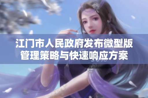 江门市人民政府发布微型版管理策略与快速响应方案