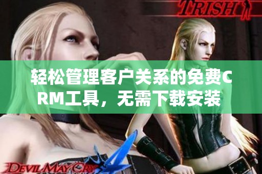 轻松管理客户关系的免费CRM工具，无需下载安装 