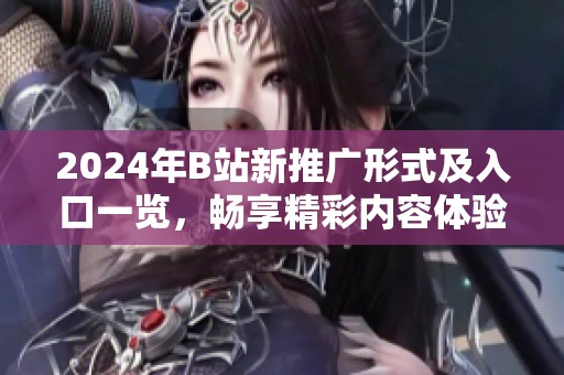 2024年B站新推广形式及入口一览，畅享精彩内容体验